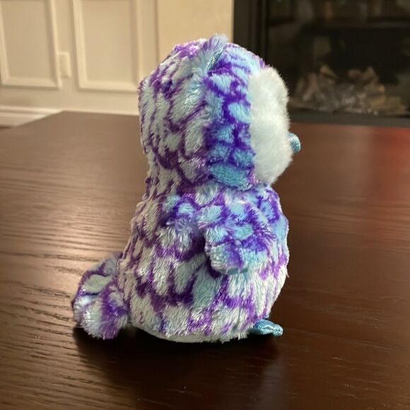 2015 Ty Beanie Boos Oscar the Blue & Purple Owl Excellent Condition NWT 6” tall - Picture 4 of 9